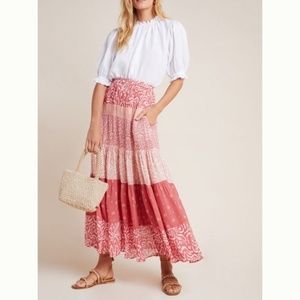 DOLAN Collection Freja Tiered Maxi Skirt (Anthropologie)